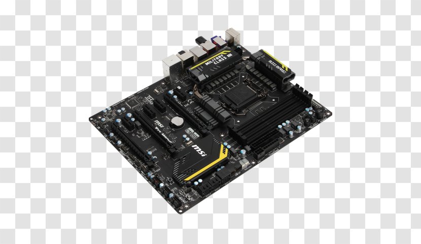 Motherboard Intel Microcontroller LGA 1155 MSI Z77 MPower - Io Card Transparent PNG