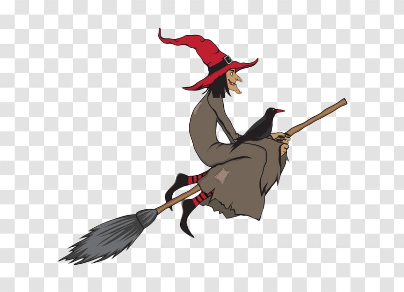 Broom Witchcraft Stock Illustration - Wing - Cartoon Old Witches And Crows Transparent PNG