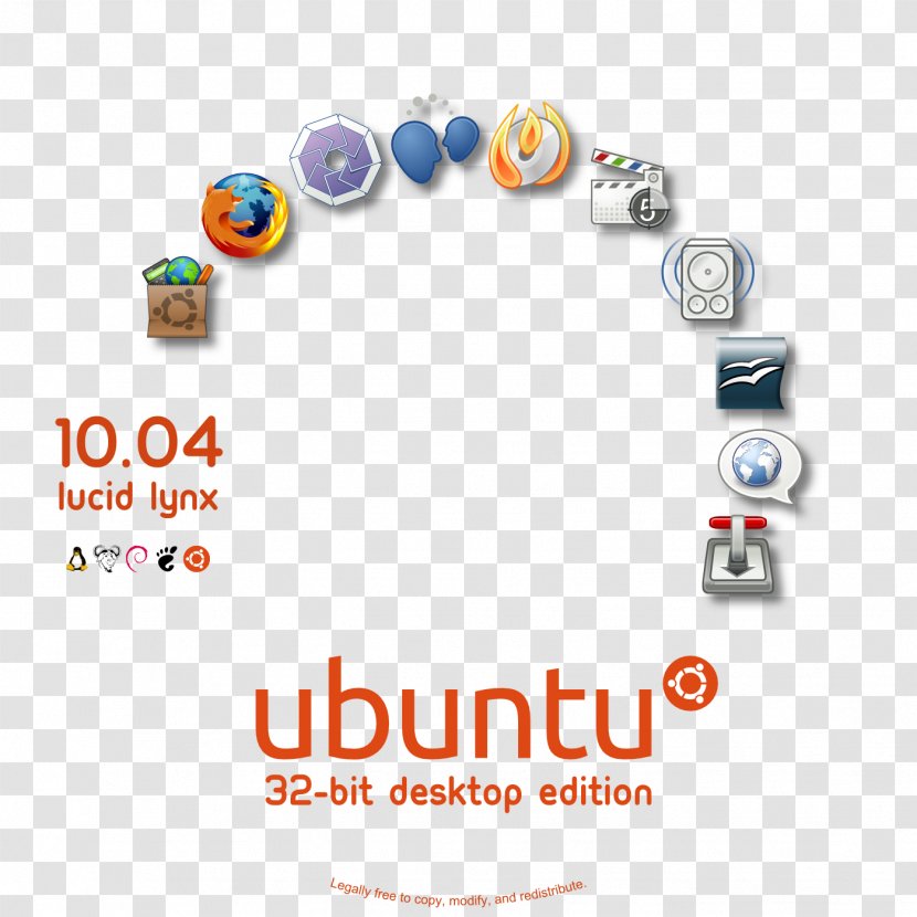 Ubuntu 10.04 32-bit 64-bit Computing - Brand - Linux Transparent PNG