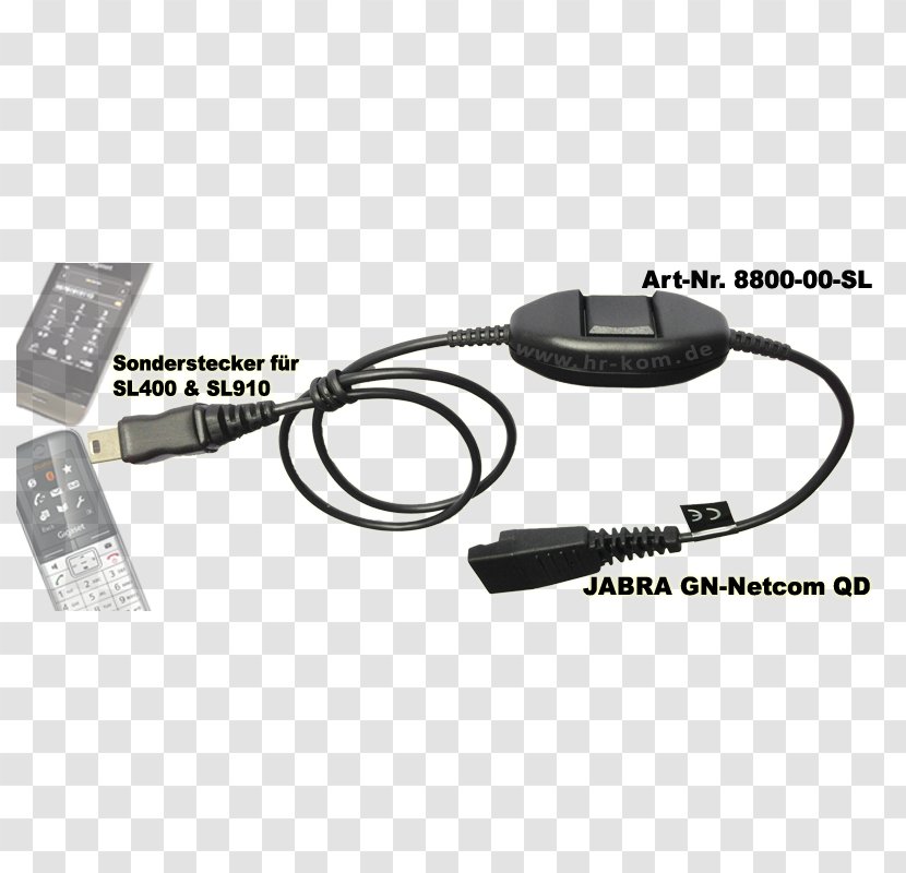 AC Adapter Electronics Product Design Electronic Component Electrical Cable - Data - Jabra Headset Transparent PNG