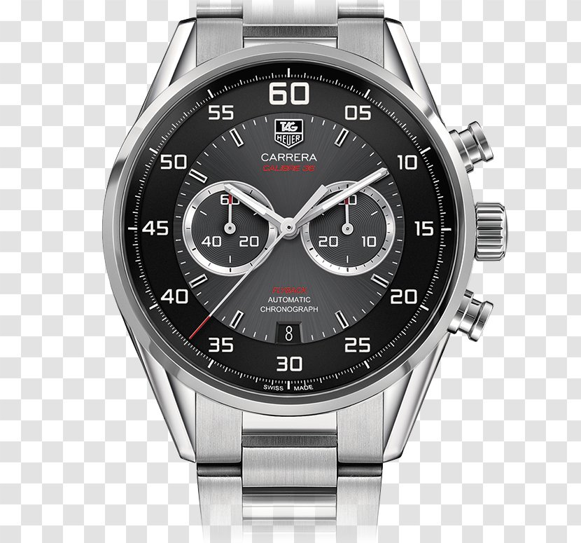 TAG Heuer Carrera Calibre 5 Flyback Chronograph Watch - Strap Transparent PNG