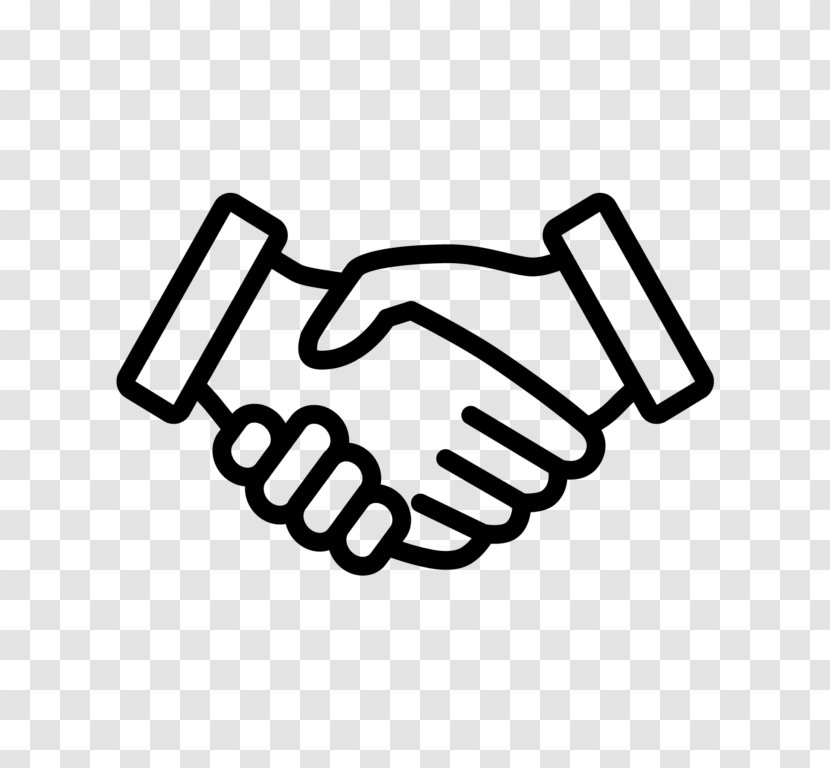 Handshake Drawing Clip Art - Black - Business Transparent PNG