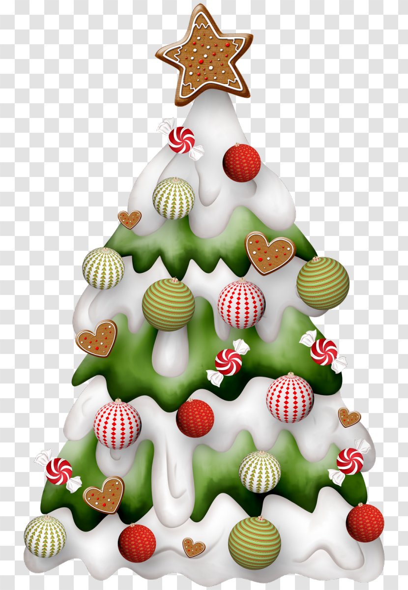 Christmas Day Clip Art Tree Santa Claus Card - Dessert Transparent PNG