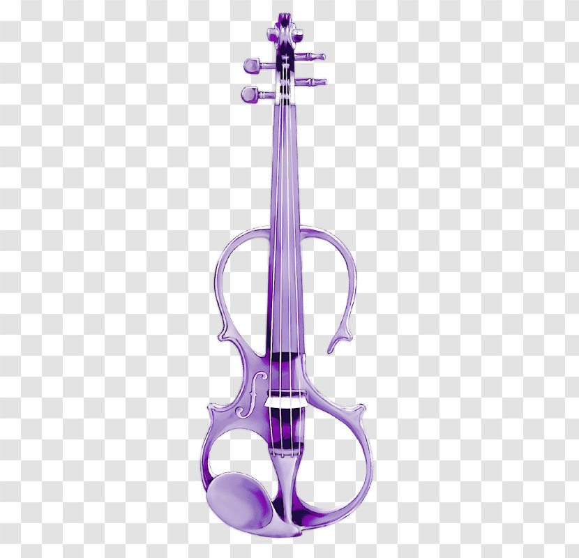 Electric Violin Musical Instrument Five String - Watercolor - Guitar Transparent PNG
