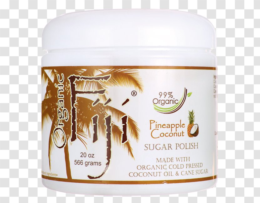 Coconut Oil Organic Food Sugar Pineapple - Cream Transparent PNG