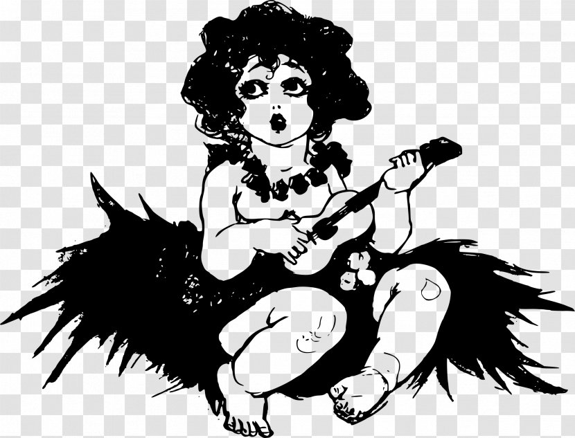 Ukulele Guitar Clip Art - Flower - Lady Transparent PNG