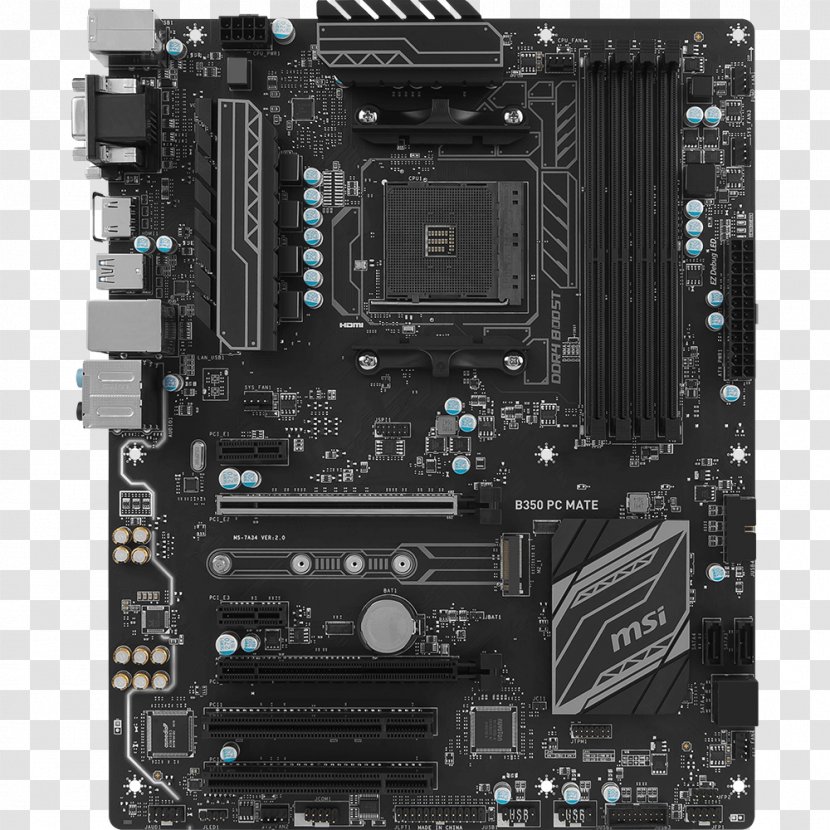 Socket AM4 DDR4 SDRAM Motherboard ATX Personal Computer Transparent PNG