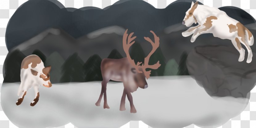 Reindeer Cattle Fauna Wildlife Transparent PNG