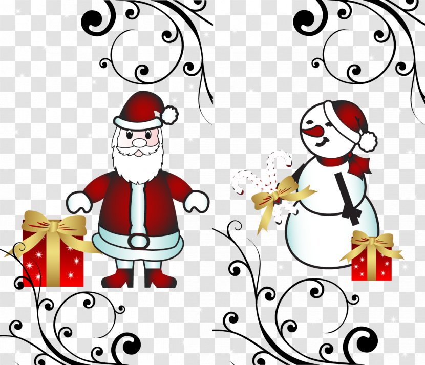 Santa Claus Christmas Tree Ornament Clip Art - Holiday - Vector Snowman Transparent PNG