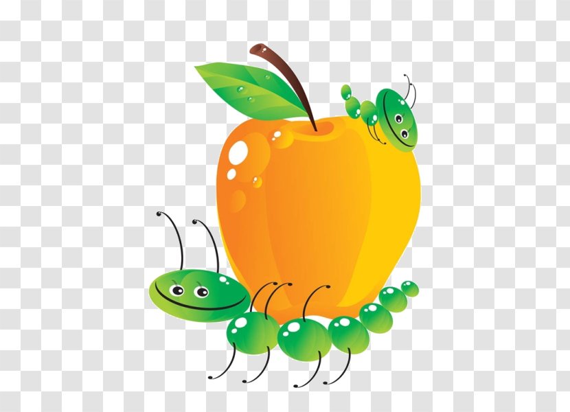 Clip Art - Royaltyfree - Cartoon Apple Bugs Transparent PNG