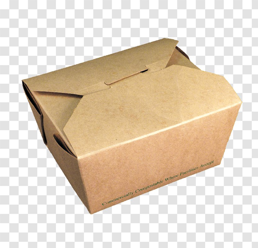 Take-out Box Kraft Paper Packaging And Labeling - Corrugated Fiberboard - Takeout Transparent PNG