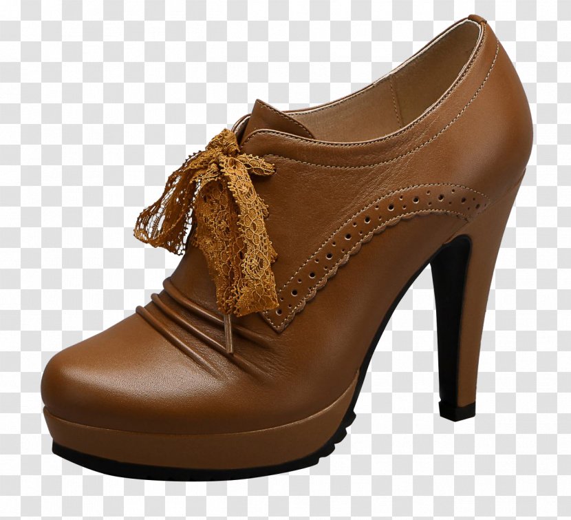 Boot Shoe High-heeled Footwear Leather Stiletto Heel - Outdoor - Dark Brown Bud Ribbon Ankle Boots Transparent PNG