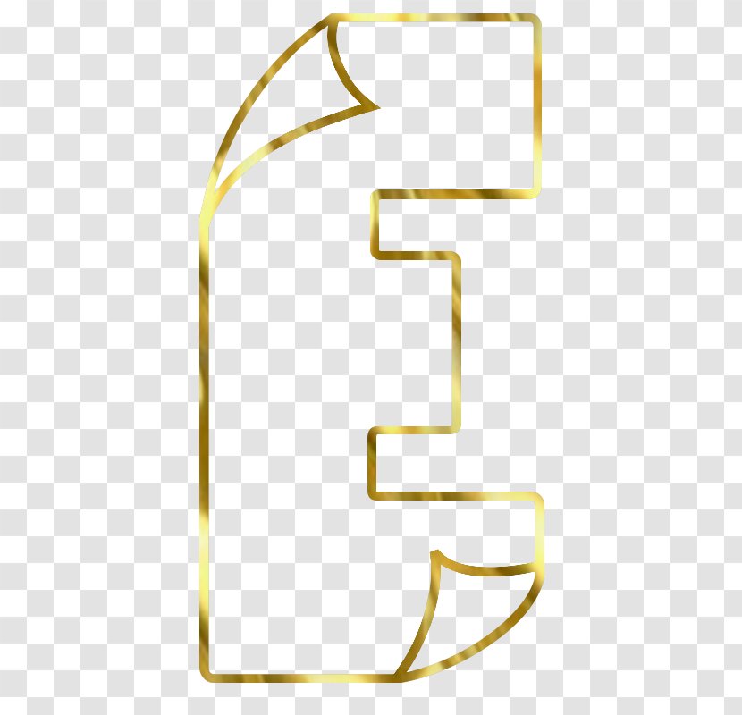 Alphabet Yellow Letter Gold - Symbol - Number Transparent PNG