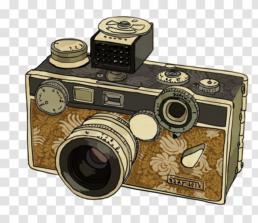Camera Drawing Photography Illustration - Coffee Classic Transparent PNG