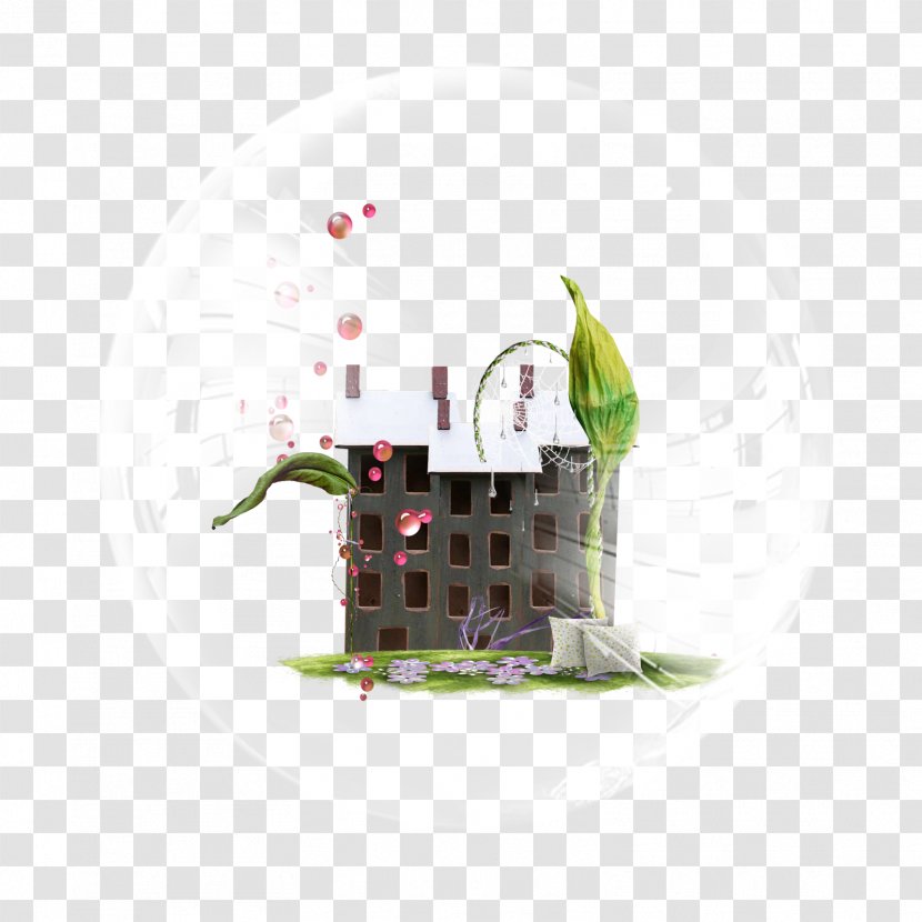 Download - Green - Bubble House Transparent PNG