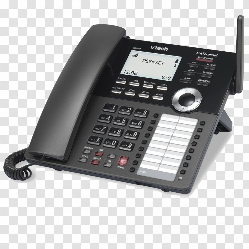 VTech Digital Enhanced Cordless Telecommunications Telephone VoIP Phone Session Initiation Protocol - Vtech Vcs704 - Receiving Station Transparent PNG