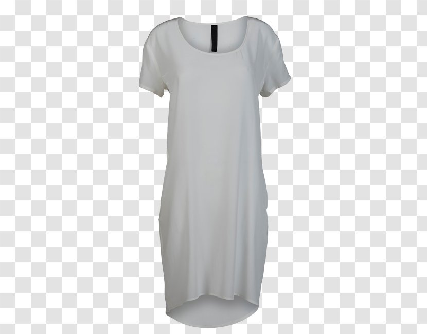 T-shirt Dress Clothing Sleeve Shoulder - White - Silk Transparent PNG