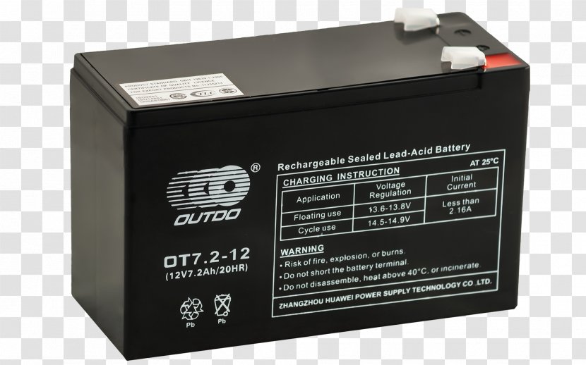 VRLA Battery Lead–acid Rechargeable Ampere Hour - Hardware Transparent PNG