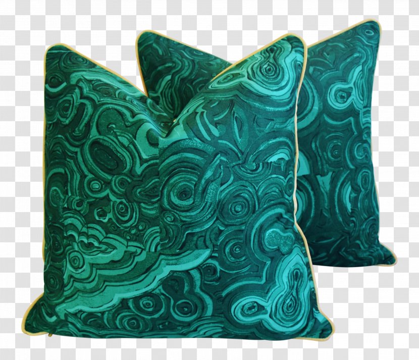 Throw Pillows Malachite Blanket Textile - Aqua - Pillow Transparent PNG