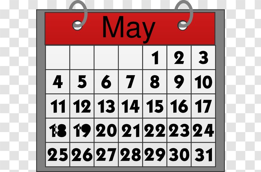 Calendar Date July Clip Art - Text - Calendars Cliparts Transparent PNG