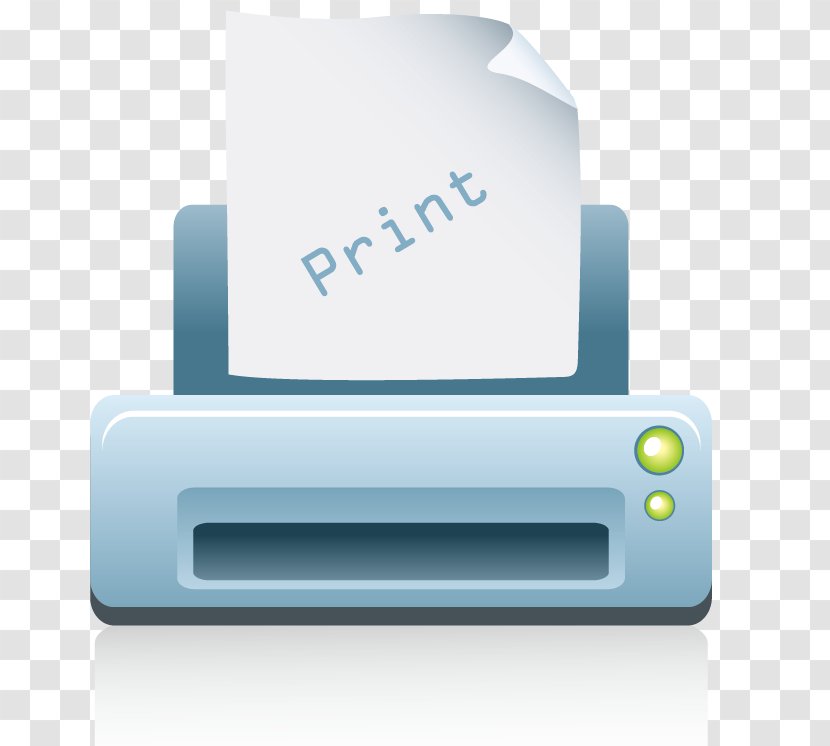Paper Printer Blue Icon - Computer - Vector Office Printers Transparent PNG