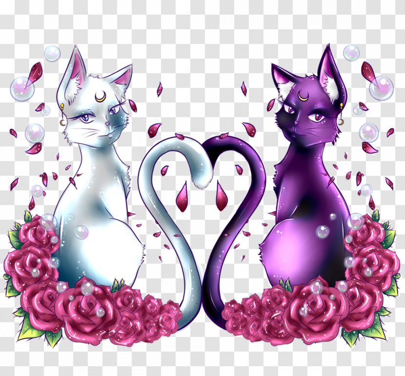 Whiskers Cat Character - Lilac Transparent PNG