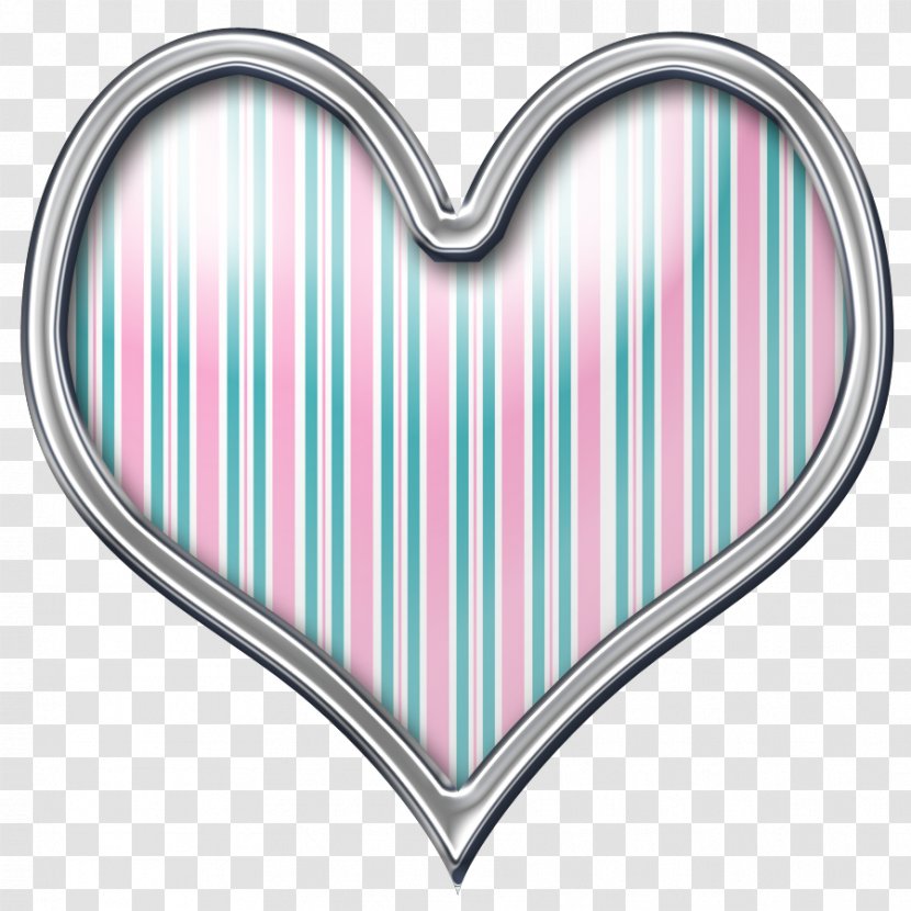 Pink M Line - Heart - Stripe Transparent PNG
