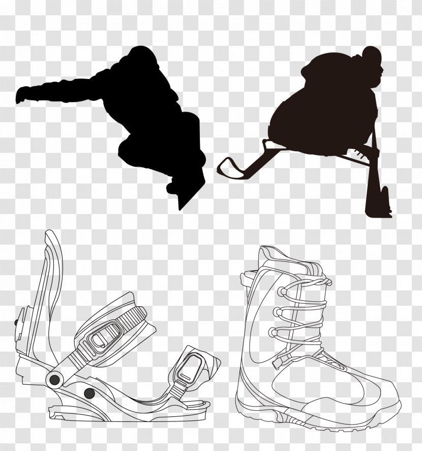 Winter Sport Snowboarding Extreme - Vector Shoes Transparent PNG