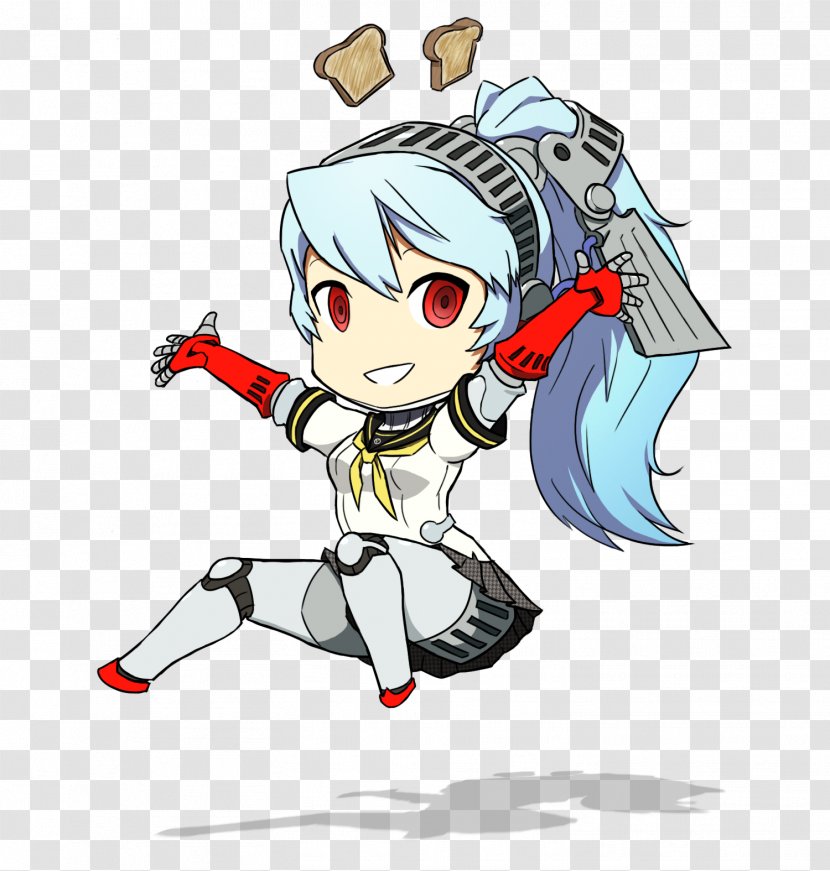 Shin Megami Tensei: Persona 3 4 Arena Ultimax Video Game Character Labrys - Cartoon - Toast Transparent PNG