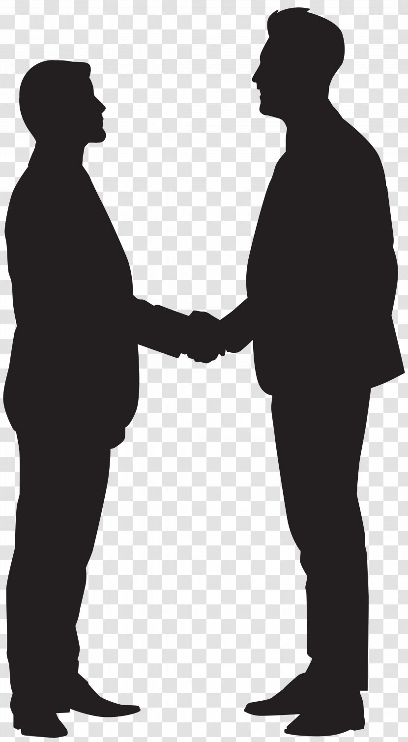 Silhouette Handshake Clip Art - Photography - Men Shaking Hands Image Transparent PNG