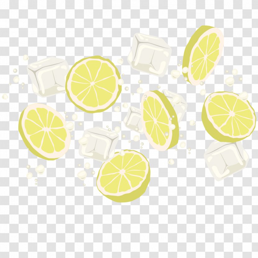 Caipirinha Lemon-lime Drink Ice Cube - Lemon - Slices And Cubes Vector Material Transparent PNG