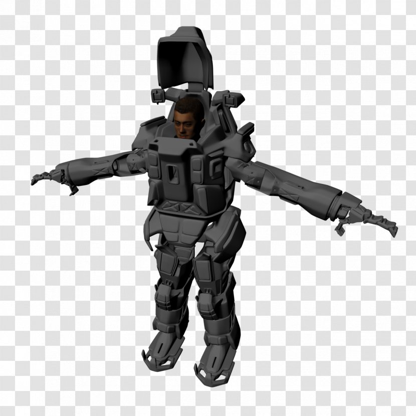 Mercenary Figurine - Exoskeleton Transparent PNG