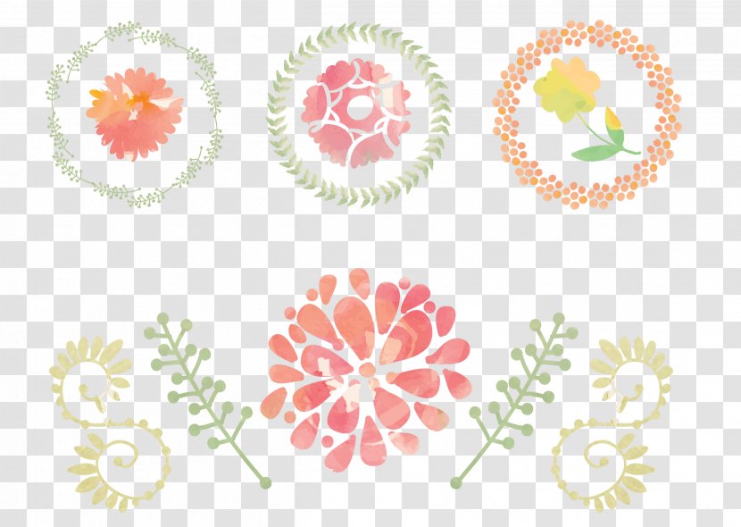 Simple Fresh And Elegant Watercolor Pattern - Floristry - Wedding Transparent PNG