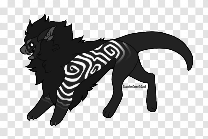 Cat Horse Black Silhouette White - Legendary Creature - Hen Species Transparent PNG
