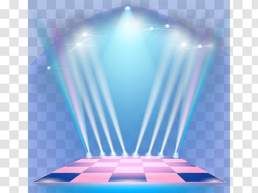 Stage Lighting - Electric Blue Transparent PNG