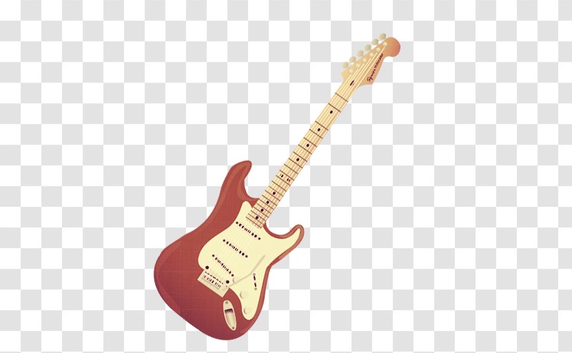 Fender Stratocaster Electric Guitar Icon - Watercolor Transparent PNG