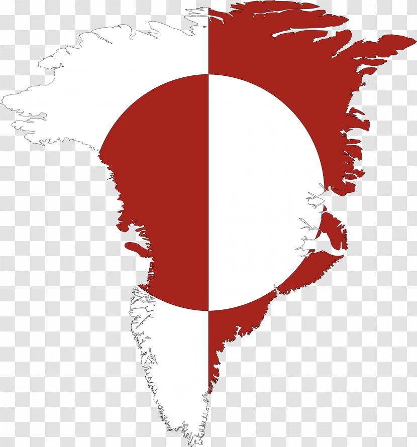 Flag Of Greenland Map National - Blank - Country Transparent PNG