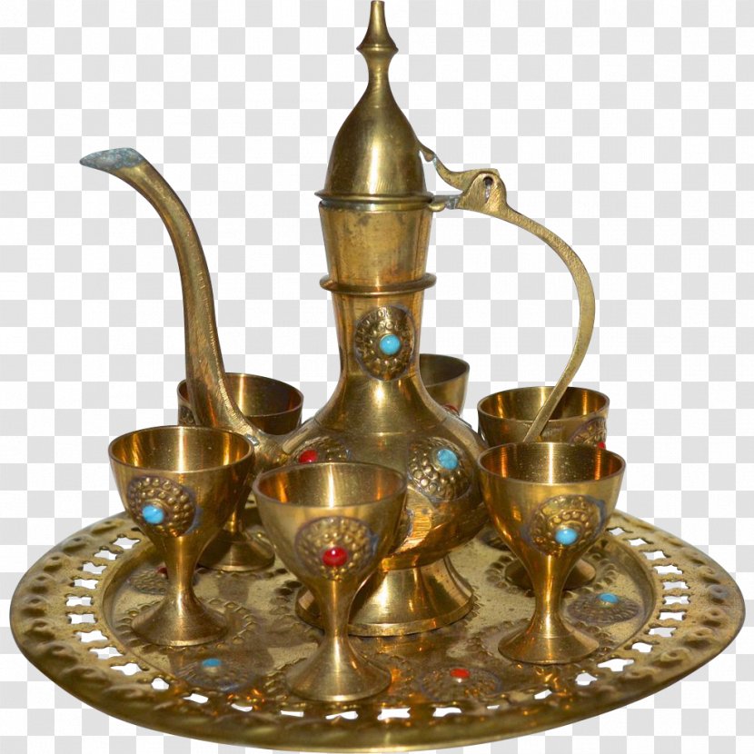 Brass Copper Pitcher Material Tea - Set Transparent PNG