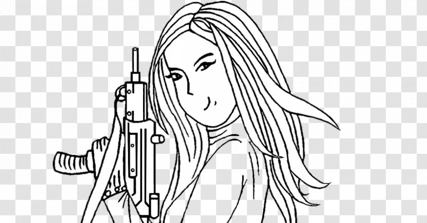 Line Art Nose Drawing Cartoon Woman - Frame Transparent PNG