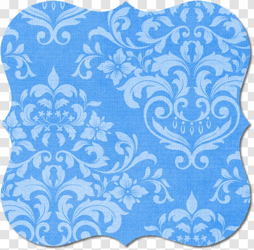 Damask Pattern - Blue Transparent PNG