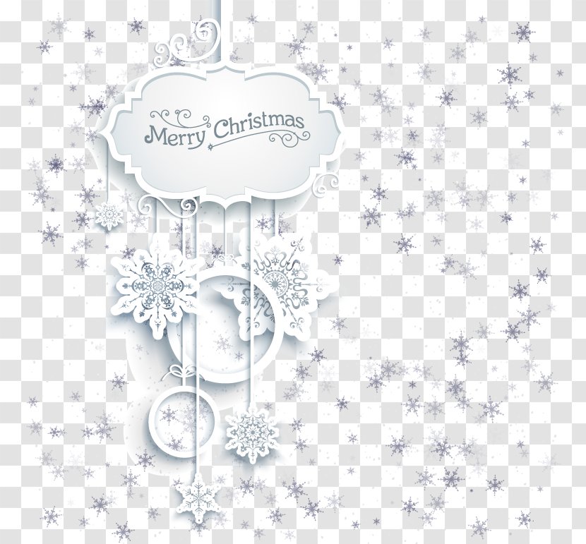 Hanging Christmas Card Frame Element - Black And White Transparent PNG