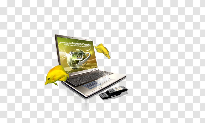 Laptop Web Design Page - World Wide - Computer Fish Ecology Phone Decorative Elements Transparent PNG