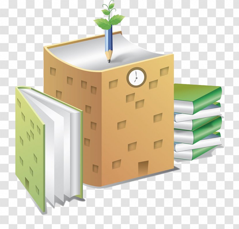 Book Building Illustration - Drawing - Books And Buildings Transparent PNG