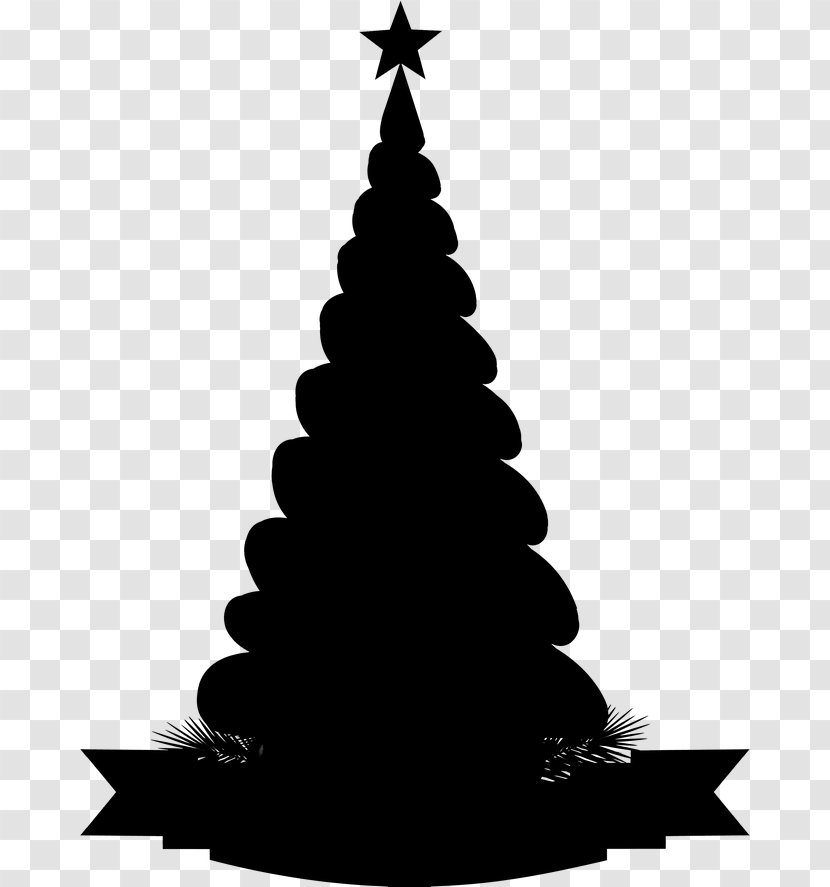 Christmas Tree Illustration Vector Graphics Day Design - Blackandwhite Transparent PNG