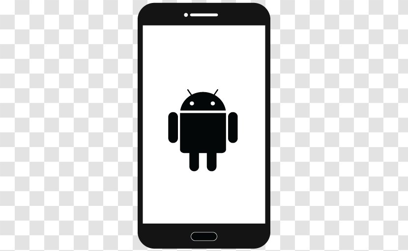 Android Smartphone Mobile App Development Handheld Devices - Black And White - Communication Device Cliparts Transparent PNG