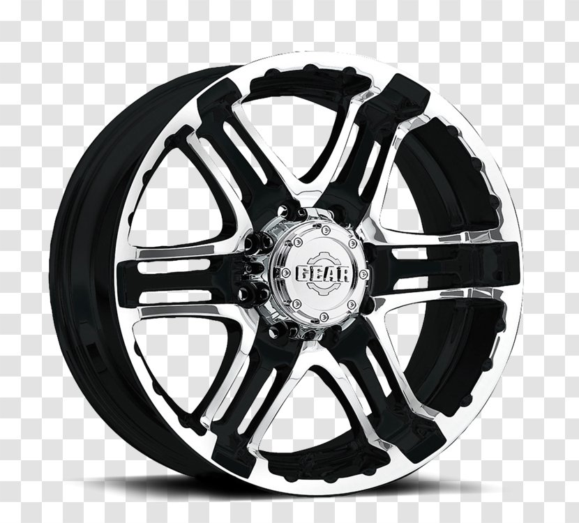 Alloy Wheel Gear 713MB Double Pump Machined Black Wheels Car Hardware Pumps - 50 Cal Lug Nuts Transparent PNG