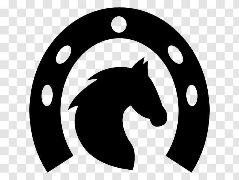 Horse - Logo - Black And White Transparent PNG