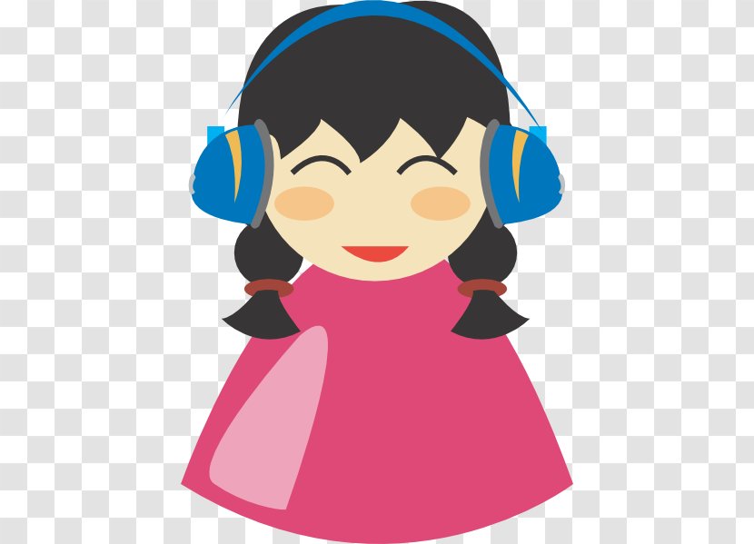 Headphones Woman Clip Art - Flower - Headphone Clipart Transparent PNG