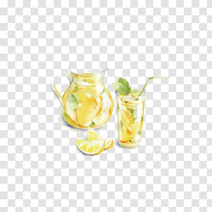 Juice Drink Drawing Illustration - Illustrator - Lemon Download Transparent PNG