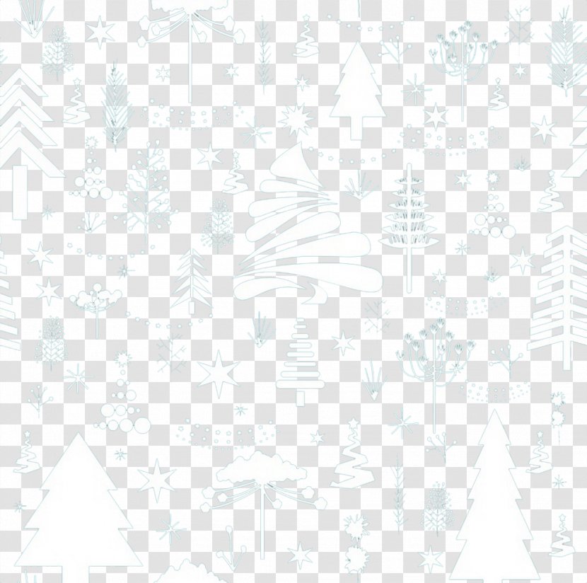 White Drawing Pattern - Text - Christmas Tree Shading Picture Material Transparent PNG